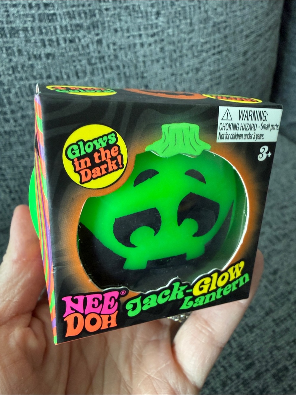 BNIB NeeDoh Jack-Glow-Lantern, Green